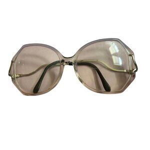 Marcolin Vtg Monte Carlo Aviator Glasses Frame Eyewear 70s 80s Blue Rose‎ Clear